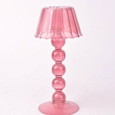 Multi Ball Lamp-Style Glass Tealight Holder in Pink or Green