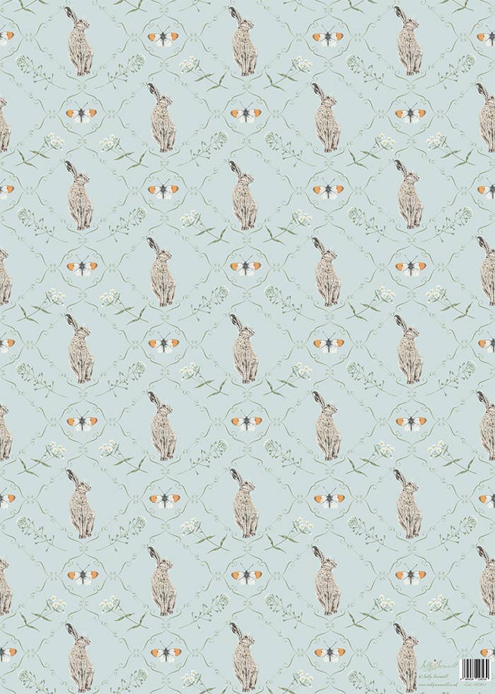 Hare & Shepherd's Purse | Double-Sided Luxury Wrap