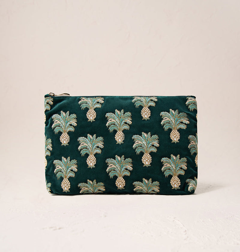 Pineapple Everyday Pouch ~ Forest Green