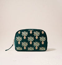 Pineapple Makeup Bag ~ Forest Green