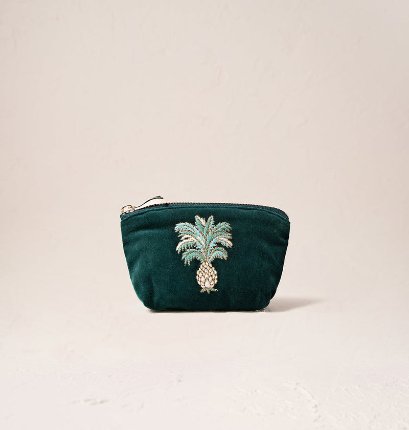 Pineapple Coin Purse ~ Forest Green