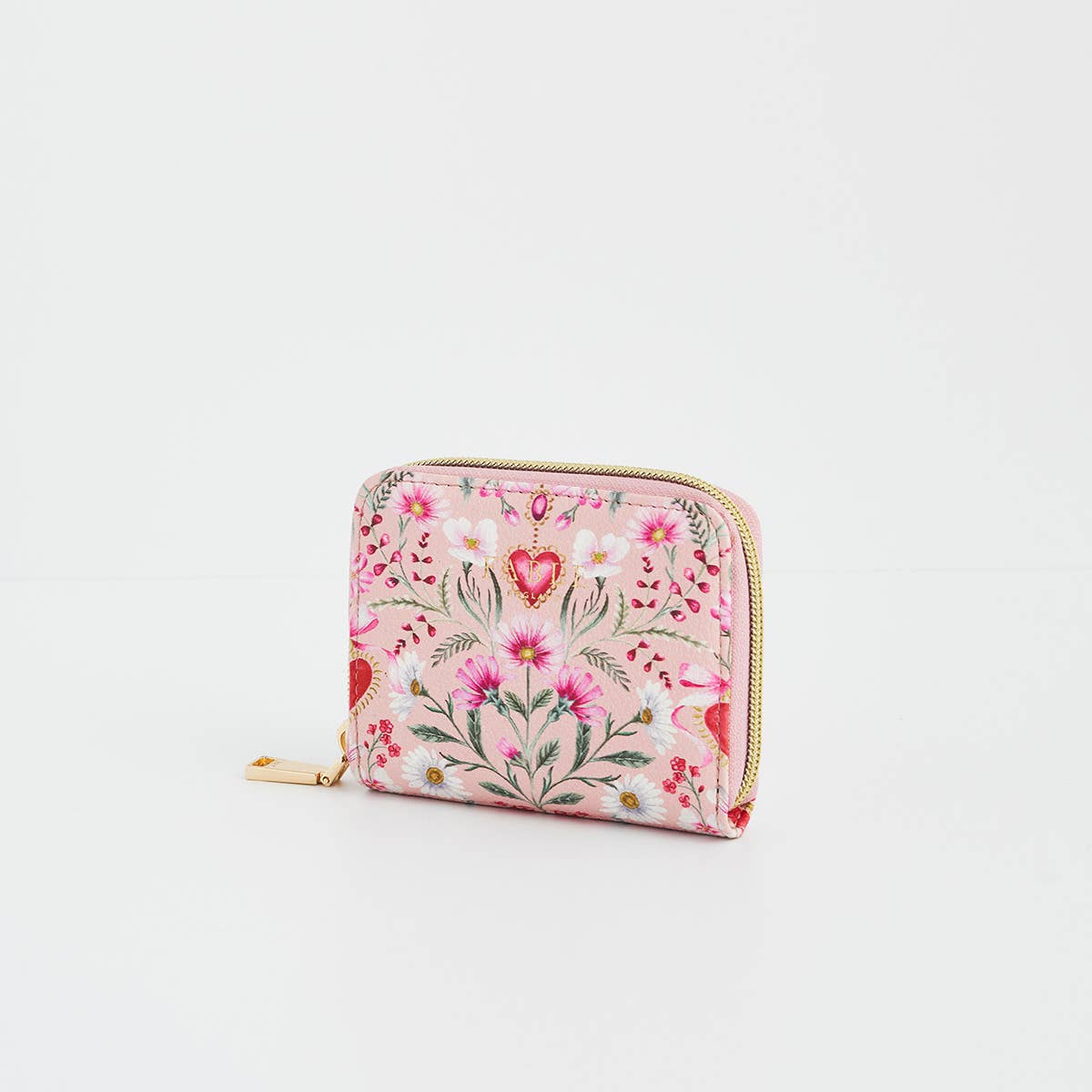 Floral Heart Pink Purse