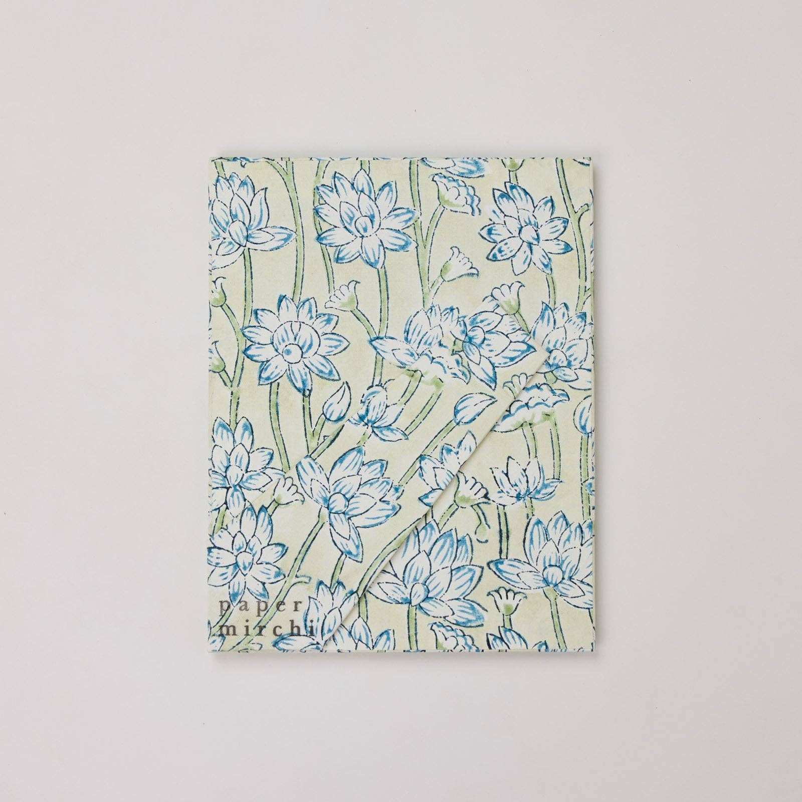 Block Printed Picture Frame (4x6) - Lotus Indigo