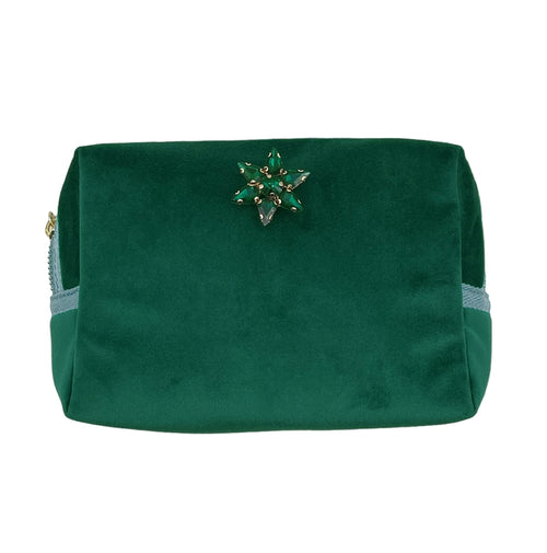 Green Make-Up Bag & Sparkle Star Pin