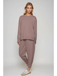 Supersoft Cuffed Sweatpant in Taupe