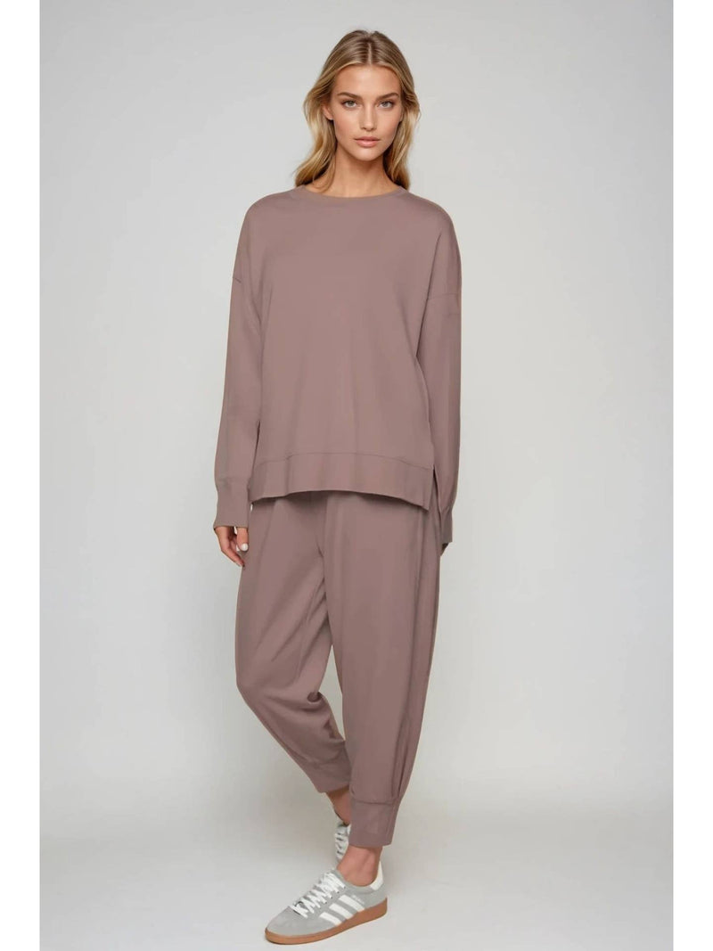 Supersoft Cuffed Sweatpant in Taupe