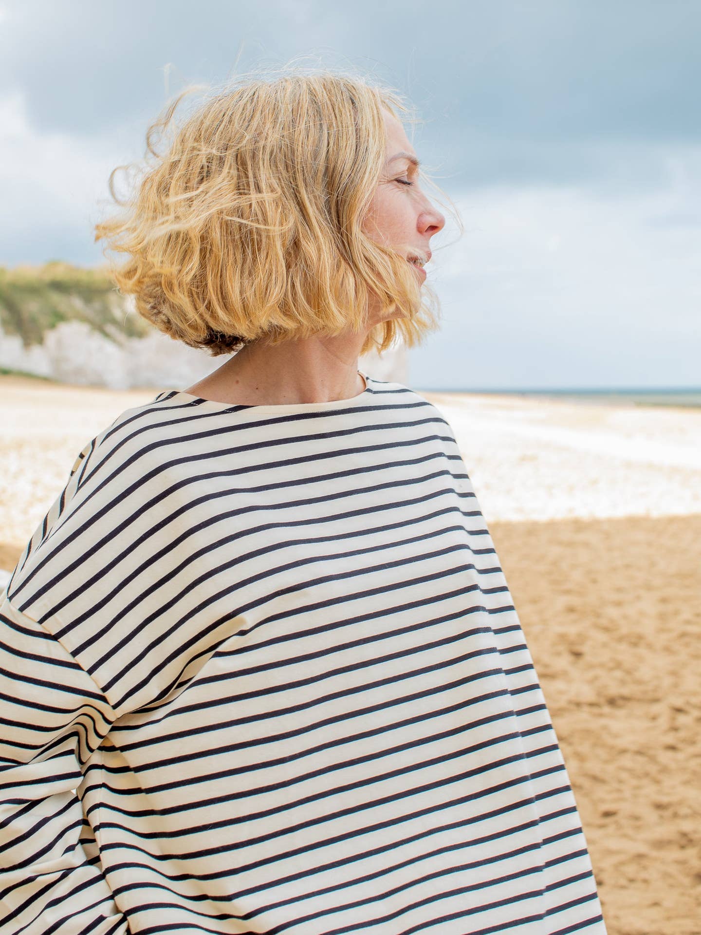 Bryony Stripe Top | Black & Cream