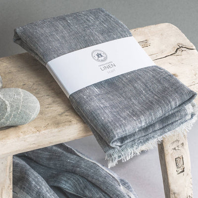 Hand Loomed Linen Scarf ~ in 4 fresh colourways