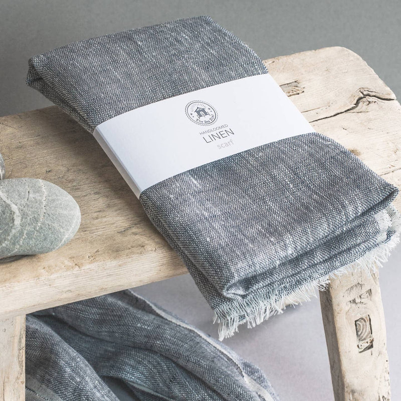Hand Loomed Linen Scarf ~ in 4 fresh colourways
