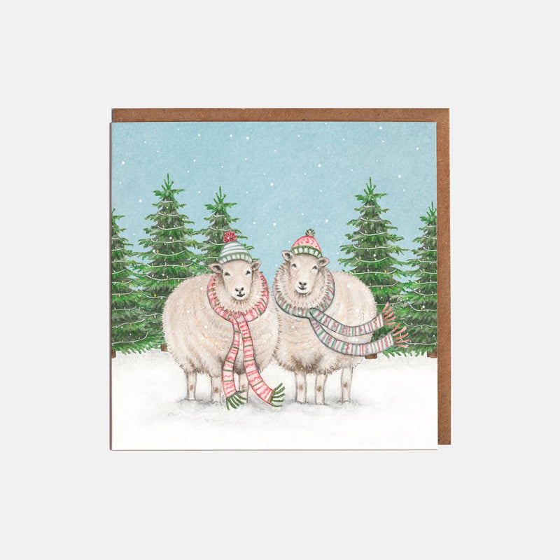 Sheep Winter Christmas Card