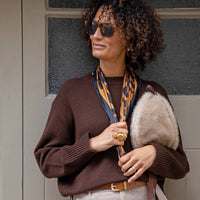 Luna Scarf | Large Leopard Print