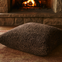 Frank Giant Curly Cushion Cover in Cocoa