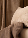 Luxurious Faux Fur Throw – Taupe