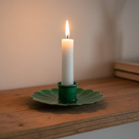 Enamel Flat Flower Candle Holder in a choice of 3 colours