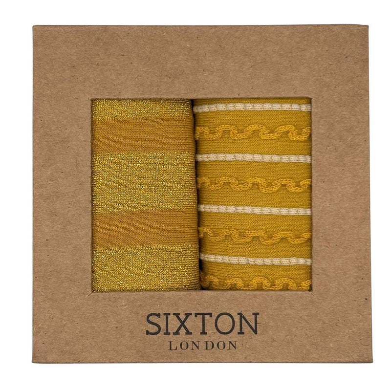Ladies Sock Box Duo ~ Mustard Berlin & Lyon