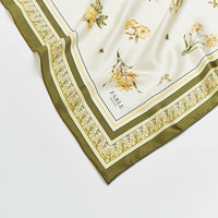 Fable England - Nouveau Floral Yellow Square Scarf