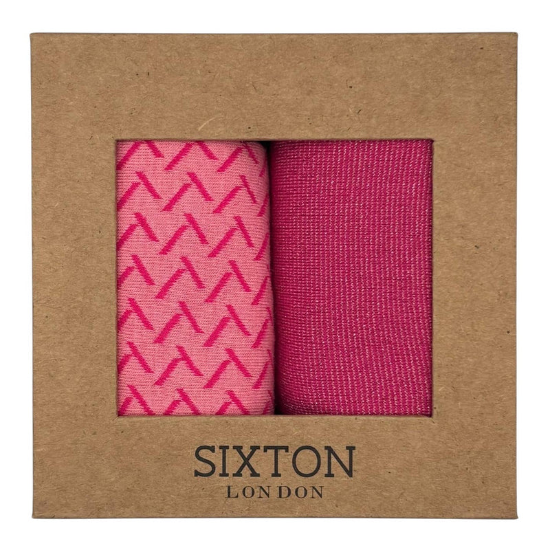 Ladies Sock Box Duo ~ Pink Kyoto & Pink Tokyo