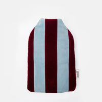 Blue/Wine Stripe Velvet Hot Water Bottle