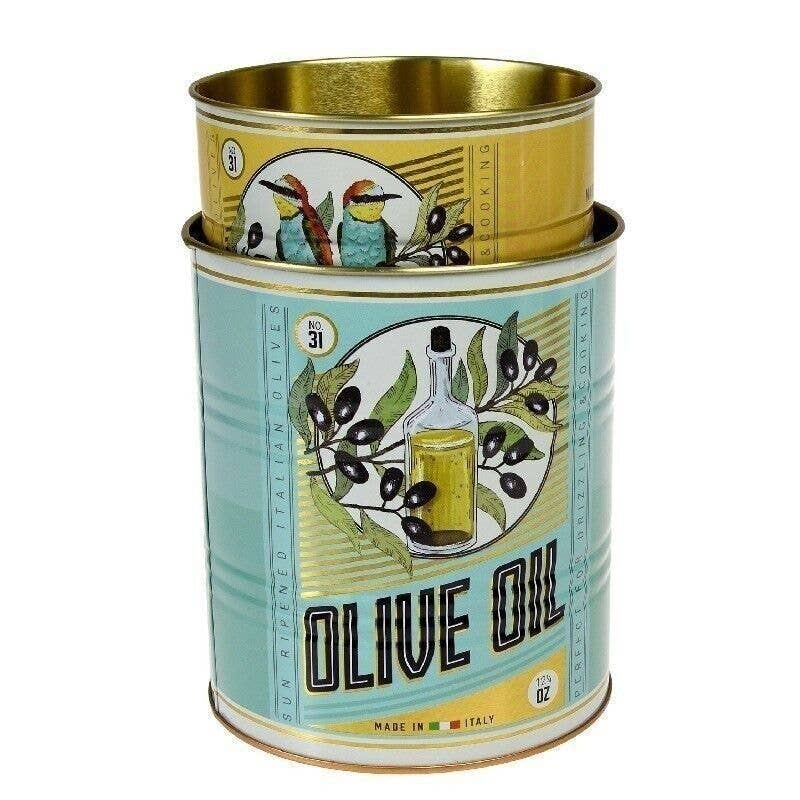 Retro Style Storage Tins - Olive Oil