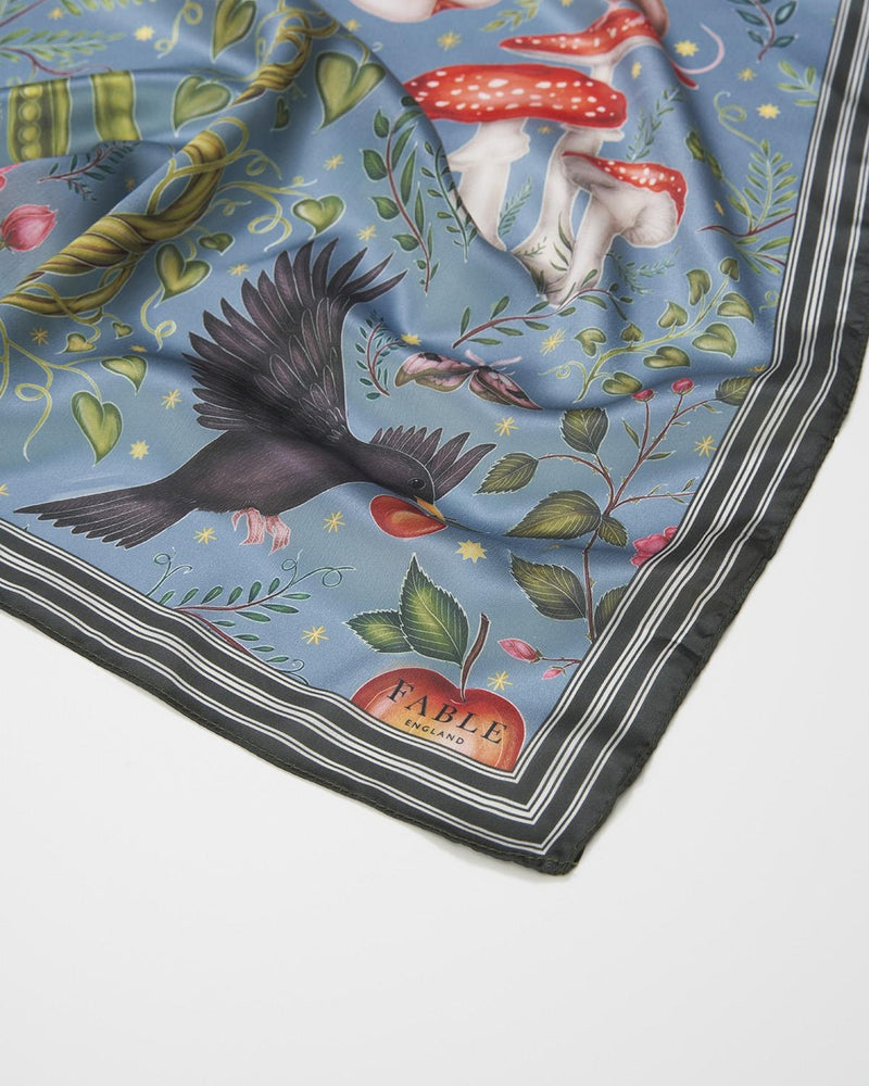Fable Into the Woods Square Scarf - Teal