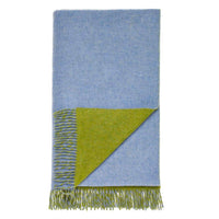 Double Face Pure New Wool Throw ~ Sky & Apple