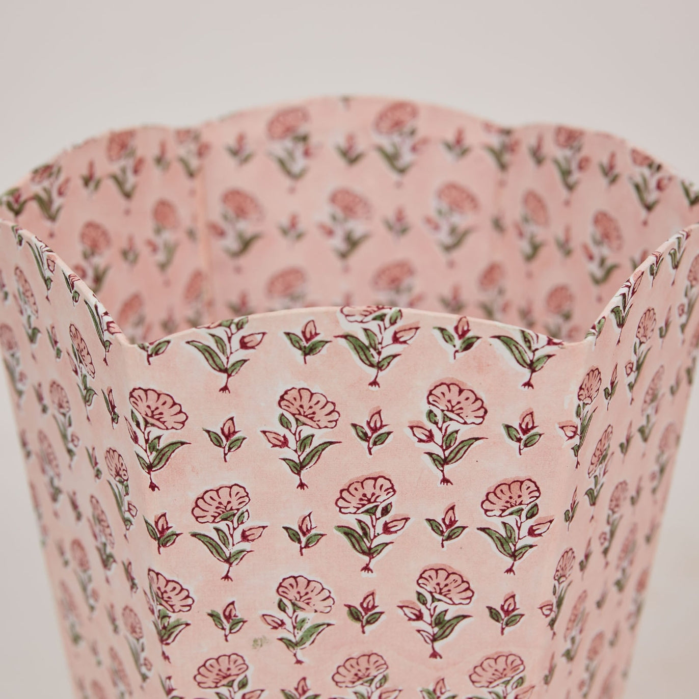 Block Printed Waste Paper Basket ~ in 3 pretty patterns