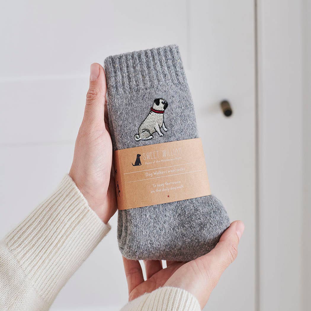 Dog Walking Socks - Pug