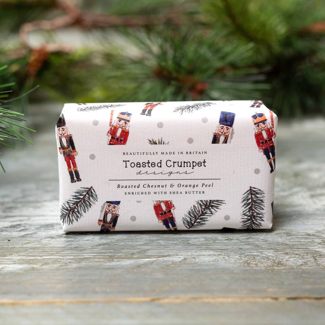 Roasted Chestnut & Orange Peel Soap ~ Nutcracker Design