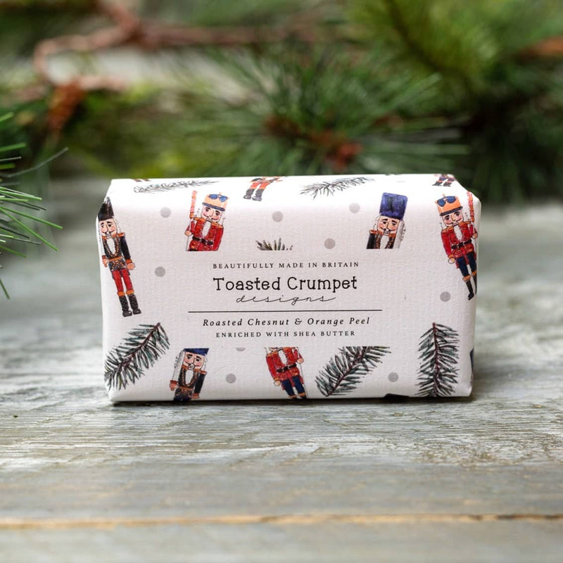 Roasted Chestnut & Orange Peel Soap ~ Nutcracker Design