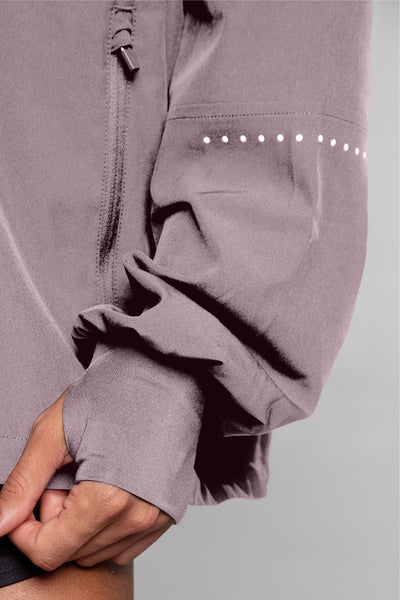 Lightweight Shell Track Oversized Jacket - in Blush and Clay