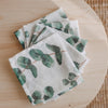 Muslin Square Baby Burp Cloth (Set of 3) - Eucalyptus Leaves