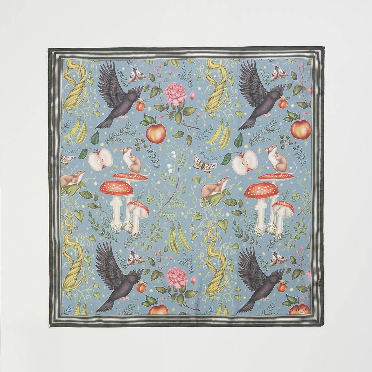 Fable Into the Woods Square Scarf - Teal