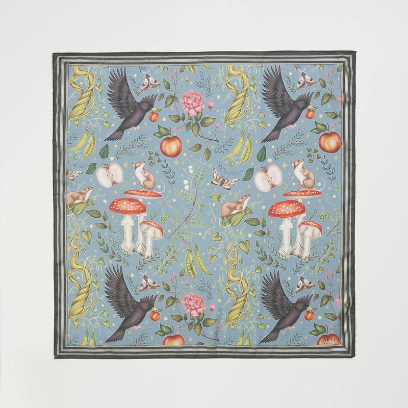 Fable Into the Woods Square Scarf - Teal
