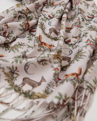 Fable A Night's Tale Woodland Heavyweight Scarf Crystal Grey