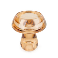 Large Mushroom Tealight Holder in Amber or Green
