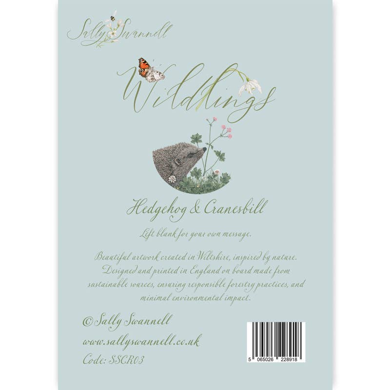 Hedgehog & Cranesbill | Everyday Greeting Card