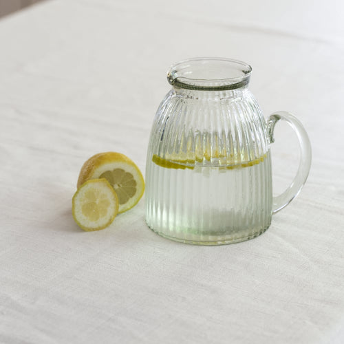 Ribbed Glass Jug