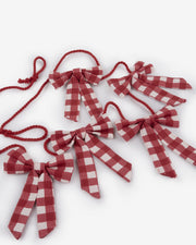 Rustic Red Gingham Bow Garland