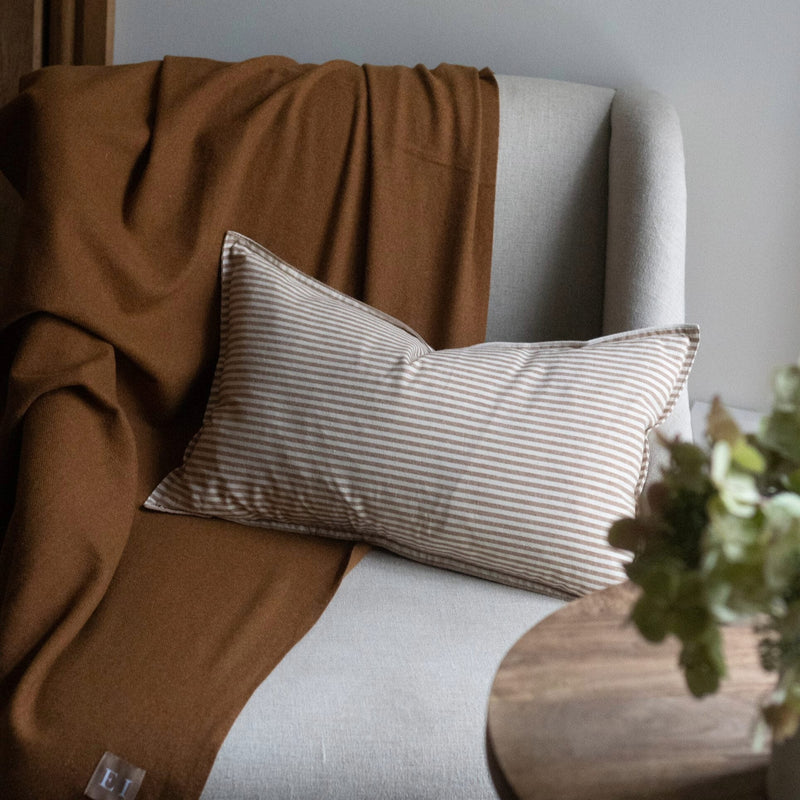 Darcy Brown Stripe Cushion