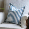 Vienna Blue Stripe Flanged Edge Cushion