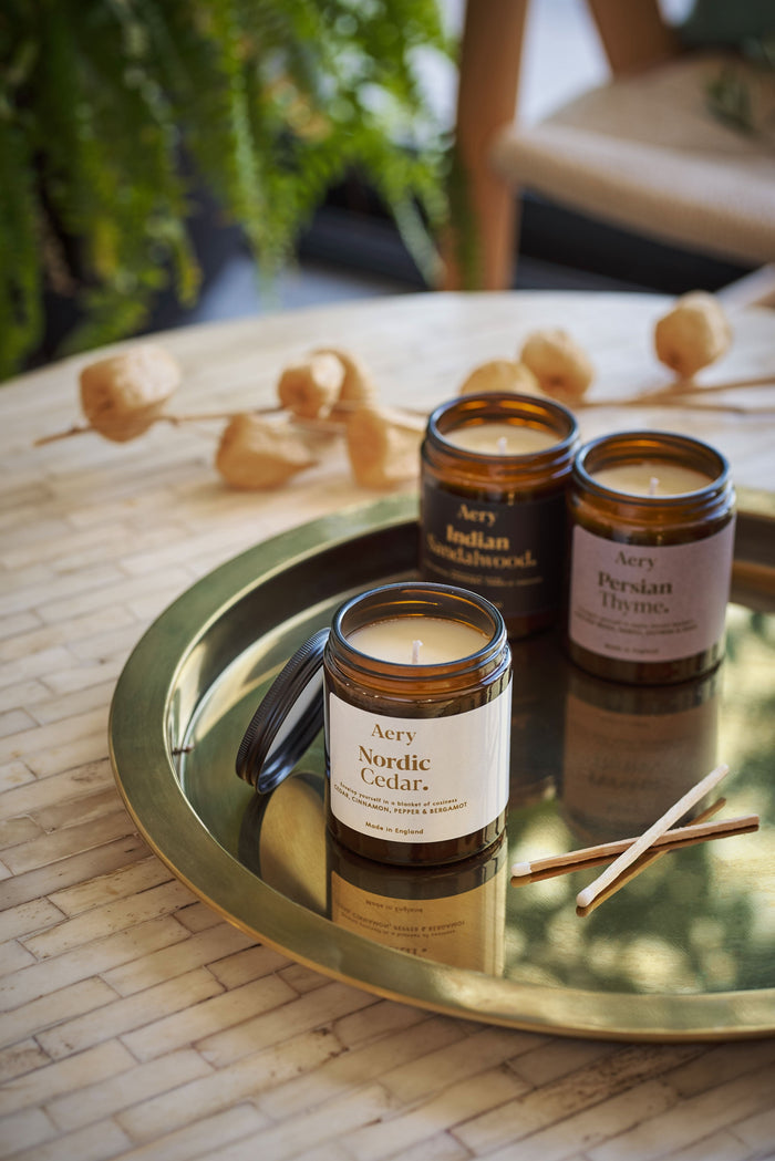 Nordic Cedar Scented Jar- Cedar Cinnamon and Bergamot