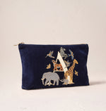 Alphabet Navy Everyday Pouch - choose your initial