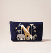 Alphabet Navy Everyday Pouch - choose your initial