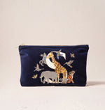 Alphabet Navy Everyday Pouch - choose your initial