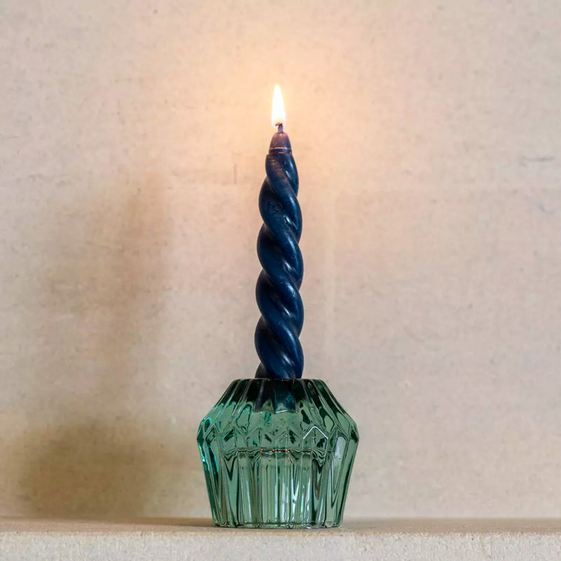 Green Candle Holder duo