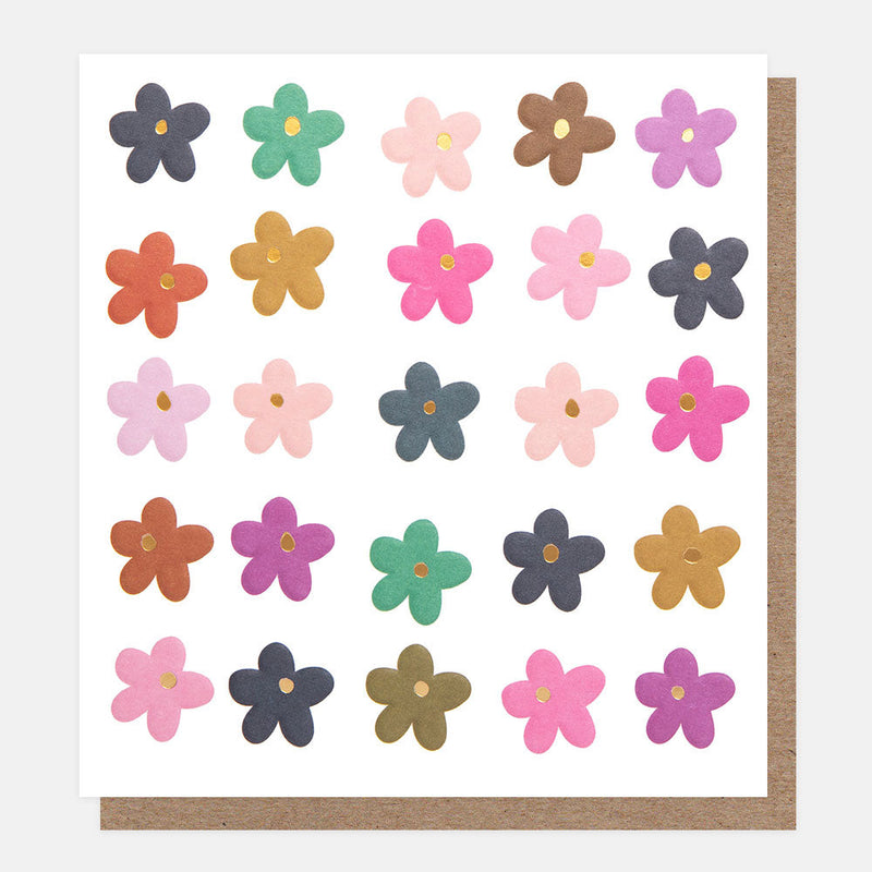 Multilcolour Daisy Blank Greeting Card