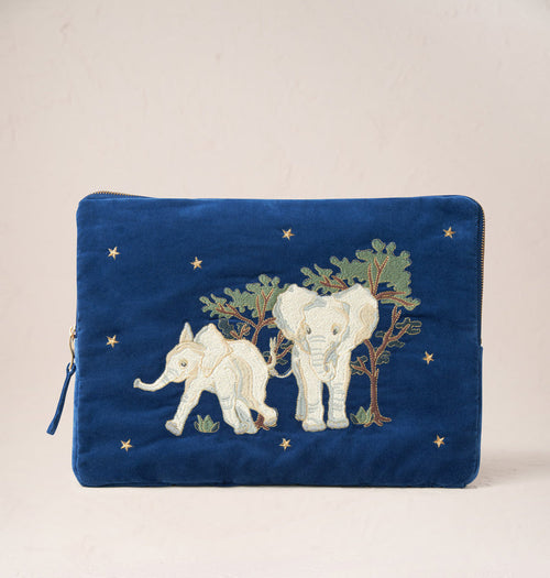 Baby Elephant Conservation Laptop Case Large