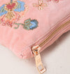 Botanical Garden Pale Pink Velvet Everyday Pouch