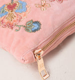 Botanical Garden Pale Pink Velvet Everyday Pouch