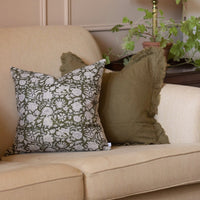 Francesca Olive Print Cushion